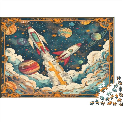 Puzzle 1000 Teile,Puzzle Erwachsene, Impossible Puzzle, Familienherausforderungsspiel, Holz Puzzle Weltraumrakete Puzzle Universum 1000pcs 75x50cm Wanddekoration Puzzle von HKHKSJJF