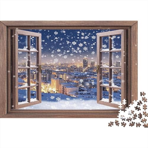 Puzzle 1000 Teile,Puzzle Erwachsene, Impossible Puzzle, Familienherausforderungsspiel, Holz Puzzle Winter Puzzle Landschaft 1000pcs 75x50cm Wanddekoration Puzzle von HKHKSJJF