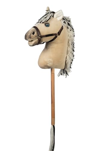 HKM - Hobby Horse Premium, Norweger mit Halfter & Schweif, Steckenpferd für Kinder, Stockpferd + Zubehör zum Hobby Horsing, 650 gr von HKM