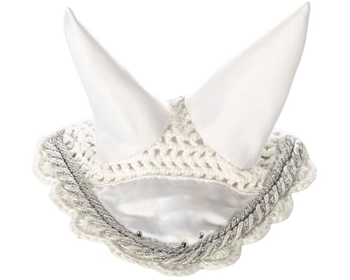 HKM Kinder Hobby Horsing Fliegenhaube Turnier, Weiß, One Size HKM Kinder Hobby Horsing Fliegenhaube Turnier, Weiß, One Size von HKM