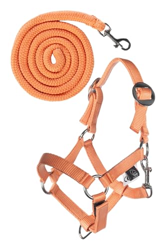 HKM Hobby Horsing Halfterset Basic Halfter und Strick für Steckenpferd (Orange) von HKM