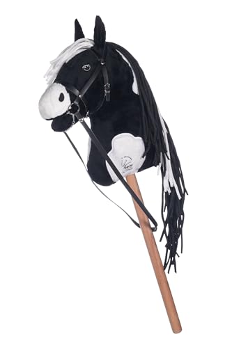 HKM Hobby Horse – Steckenpferd schwarz/weiß, abnehmbare Trense & Lange Mähne, 40 cm Holzstiel – für Hobby Horsing Dressur & Parcours HKM Hobby Horse – Steckenpferd schwarz/weiß, abnehmbare Trense & Lange Mähne, 40 cm Holzstiel – für Hobby Horsing Dressur & Parcours von HKM
