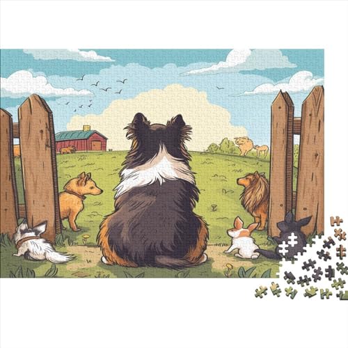 Deutsche Schäferhunde Puzzle 1000 Teile Erwachsene, Puzzlespiel Jigsaw Puzzles Erwachsenen Puzzlespiel Puzzel 1000pcs (75x50cm) von HKRYWTSQE