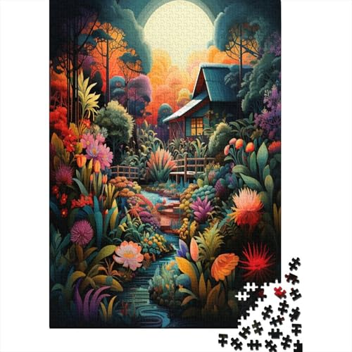 Dschungelhütte Puzzle 1000 Teile Puzzle Für Erwachsene Und Kinder Ab 14 Jahren Puzzel 1000pcs (75x50cm) von HKRYWTSQE