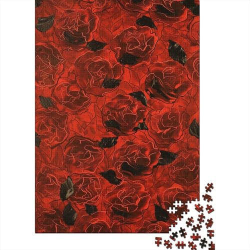 Rose Puzzlespiel 1000 Teile Erwachsene -Puzzle 1000 Stück Spiel Puzzles Für Erwachsene Kinder Puzzle Erwachsenen Puzzlespiel Puzzel 1000pcs (75x50cm) von HKRYWTSQE