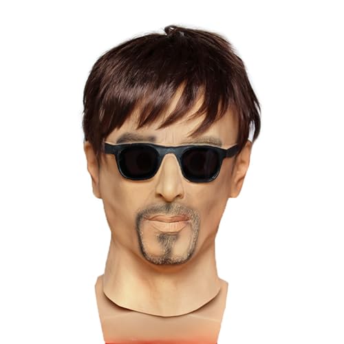 HKYFNNBW Coole Halloween-Maske, lustige Sonnenbrille, Halloween, Cosplay, Kopfbedeckung, Party-Requisite für Maskerade (bunt, 30 x 28 x 20 cm) von HKYFNNBW