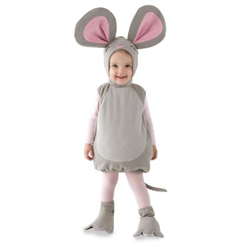 HKYFNNBW Halloween-Tierkostüm für Kinder, Jungen, Mädchen, niedliche Maus, Plüsch, ärmellos, Kapuze, Weste, Cosplay, Kleidung (schwarz, 5–6 Jahre) von HKYFNNBW