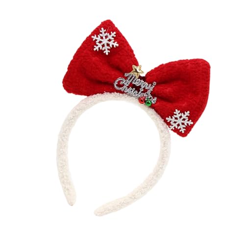 HLBEST Neuheit Schleifen Stirnband Party Prinzessin Kostüm Weihnachtsmann Hüte Party Schneeflocke Foto Requisiten Cosplay Santa Hair Hoop Haarteile von HLBEST