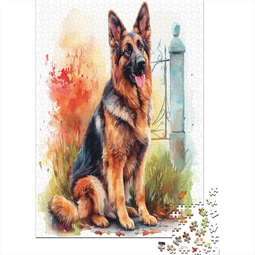 Deutscher Schäferhunds Puzzle 1000 Teile,Puzzlespiel Für Erwachsene,Impossible Puzzle,Puzzle GesKükenlichkeitsspiel Für Die Ganze Familie, Geschenke Puzzel 1000pcs (75x50cm) von HLDABDFHY