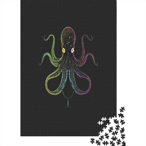 Oktopus 1000 Stück Puzzles Für Erwachsene Teenager Stress Abbauen Familien-Puzzlespiel Mit Poster in 1000-teiliges Puzzle Kinder Lernspiel Spielzeug Geschenk Puzzel 1000pcs (75x50cm) von HLDABDFHY