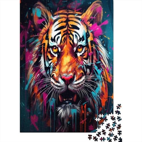 Tiger Puzzle 1000 Teile Puzzle Für Erwachsene Und Kinder Ab 14 Jahren,Puzzlespiel Erwachsenen Puzzlespiel Puzzel 1000pcs (75x50cm) von HLDABDFHY