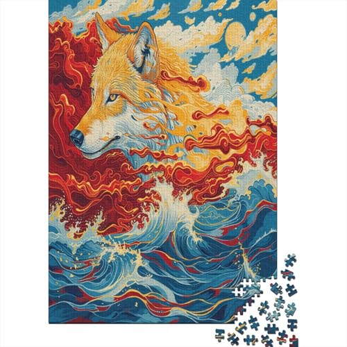 Wolf Puzzle 1000 Teile Für Erwachsene Und Kinder Ab 14 Jahrenfür Stressabbauer Puzzlespiel Erwachsenen Puzzlespiel Puzzel 1000pcs (75x50cm) von HLDABDFHY