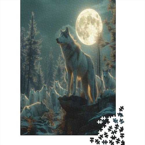 Wolf Puzzle 1000 Teile Puzzle Für Erwachsene Und Kinder Ab 14 Jahren,Puzzlespiel Erwachsenen Puzzlespiel Puzzel 1000pcs (75x50cm) von HLDABDFHY