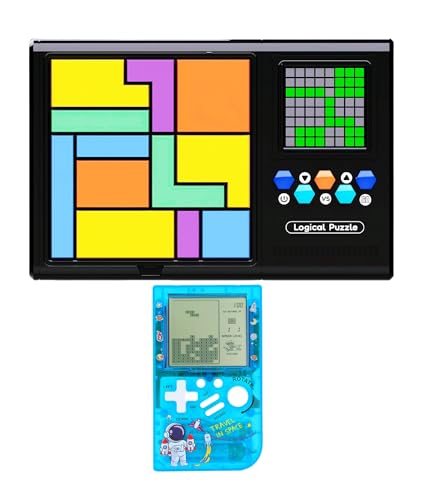 HLF Intelligentes elektronisches Puzzle Blockspielkonsole 500 Level Labyrinth PK Konzentration/Logisches Denken Interaktiv für Eltern und Kinder Spielzeuge als Geschenke für Jungen/Mädchen (Black) von HLF