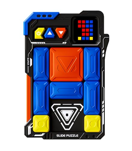 HLF Super-Puzzle Maschine Mecha-Aussehen LED-Bildschirm Labyrinth-Fluchtspiel HuaRong Blöcke 500 Level Automatische Induktion Magnetisches Design Logisches Denken Geschenkspielzeug für Kinder (Black) von HLF