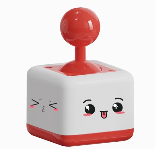 HLMNAKE Nachtlicht Kinder, Personalisiert Emoji Aufkleber mit Joystick, LED 30min-Timer Niedrige Helligkeit Warmes Lampe und Hohe Weißes Light (Rot) von HLMNAKE