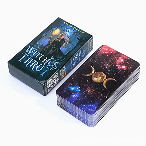 HLONGG Hexe Tarot Karten Deck Zukunft Telling Spiel Weibliche Karten Tarot Deck Interactive Board Spiel Für Home Party Sammeln Entertainment Tools,Blau von HLONGG