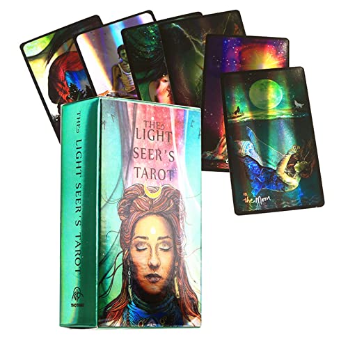 HLONGG Tarot-Karten für Anfänger Set mit Führungsanleitung Klassische 78pcs Tarot-Karten für Familienfreunde, die Getrifftination Zukunft Game-Karte,Grün von HLONGG