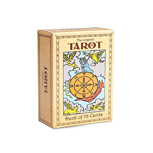 HLONGG Tarotkarten Deck Classic Set 78 Tarotkarten mit dem Reiseführer Zukunft, der Spiel anfänger,Beige von HLONGG