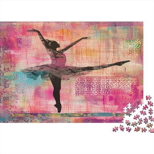 Balletttanz 1000 Stück Puzzles Für Erwachsene Teenager Stress Abbauen Familien-Puzzlespiel Mit Poster in 1000-teiliges Puzzle Kinder Lernspiel Spielzeug Geschenk Puzzel 1000pcs (75x50cm) von HLXZMCVBT