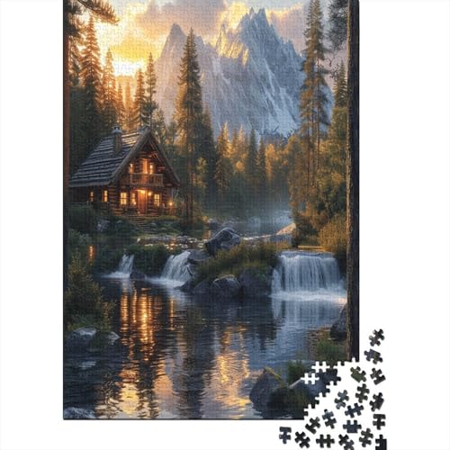 Berghütte 1000 Teile Puzzle Für Erwachsene, Hochwertige Recycelbare Materialien Und Druck Puzzlespiel, Familienspiel, Geschenk Für Liebhaber Oder Freunde Puzzel 1000pcs (75x50cm) von HLXZMCVBT