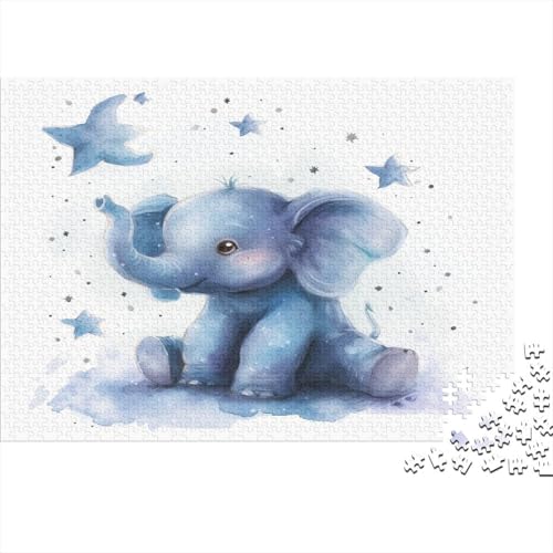 Cartoon Elefant Puzzle 1000 Teile Für Erwachsene Und Kinder Ab 14 Jahren Für Stressabbauer Puzzel 1000pcs (75x50cm) von HLXZMCVBT