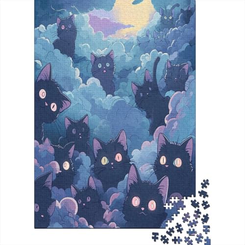 Cute Kat Puzzle 1000 Teile Für Erwachsene Und Kinder Ab 14 Jahren Für Stressabbauer Puzzel 1000pcs (75x50cm) von HLXZMCVBT