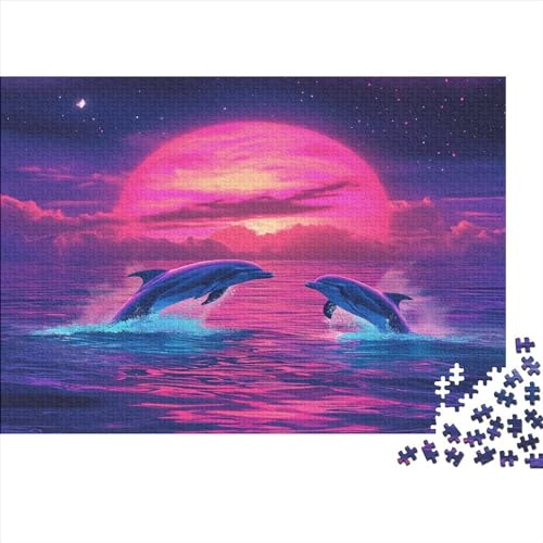 Delphin Puzzle 1000 Teile Puzzle Für Erwachsene Und Kinder Ab 14 Jahren Puzzel 1000pcs (75x50cm) von HLXZMCVBT