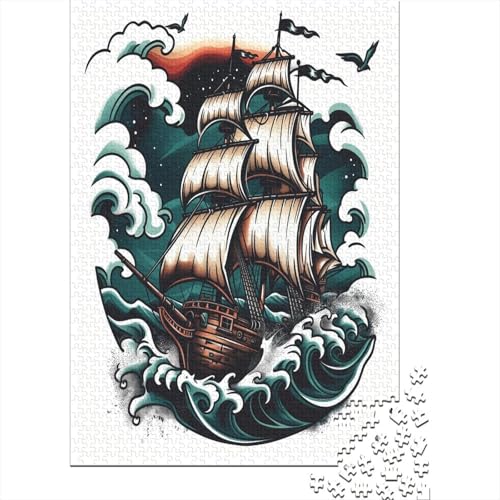 Segelboot Puzzle 1000 Teile Puzzle Für Erwachsene Und Kinder Ab 14 Jahren Puzzel 1000pcs (75x50cm) von HLXZMCVBT