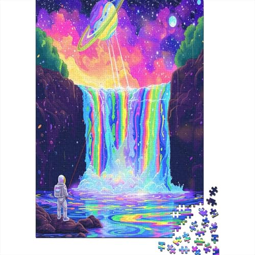 Wasserfall Puzzle 1000 Teile Puzzles Für Erwachsene Lernspiel Herausforderungsspielzeug 1000-teilige Puzzlespiel Für Erwachsene Kinder Puzzel 1000pcs (75x50cm) von HLXZMCVBT