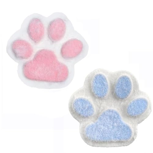 HLYICRQ Cat Paw Squishy, Handmade Squishy Big Cat Paw Silicone Squeeze Toys for Stress Relief, Toys for Anxiety&Relaxation for Adults Kids Teenage (Blue+Pink) von HLYICRQ