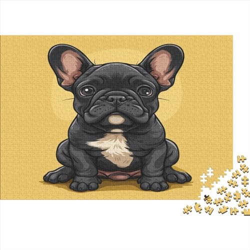 French BullHund Puzzle 1000 Teile - Puzzle Für Erwachsene, Puzzle, Puzzlespiel Erwachsenen Puzzlespiel Puzzel 1000pcs (75x50cm) von HMHUAXIAG