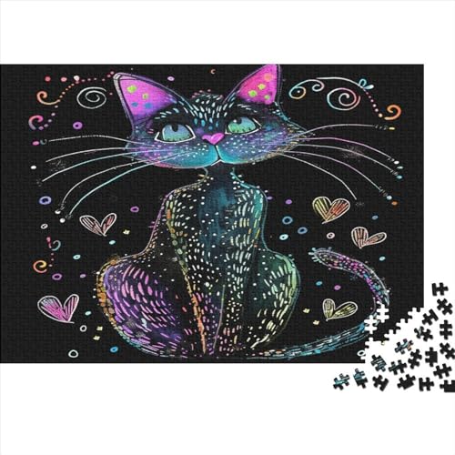 Kat Puzzle 1000 Teile Erwachsene Puzzles Für Erwachsene Klassische Puzzles 1000 Teile Erwachsene Puzzlespiel Schwer Pädagogisches Spielzeug Erwachsene Kinder Puzzel 1000pcs (75x50cm) von HMHUAXIAG