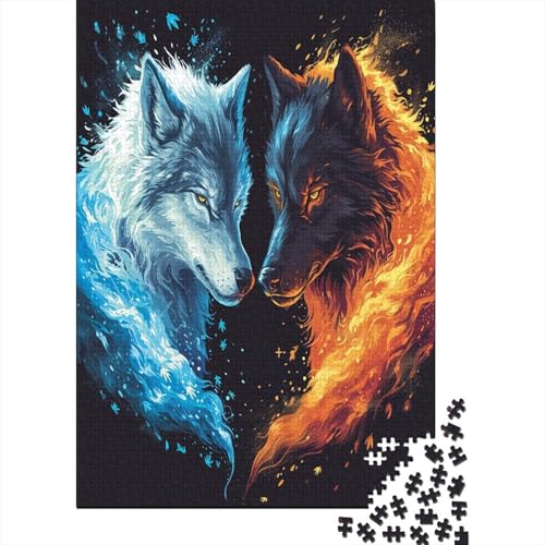 Wolf Puzzle 1000 Teile,Puzzle Für Erwachsene, Impossible Puzzle,Puzzle 1000 Puzzle Home DekoRatteion Puzzle,Erwachsenenpuzzle Puzzel 1000pcs (75x50cm) von HMHUAXIAG