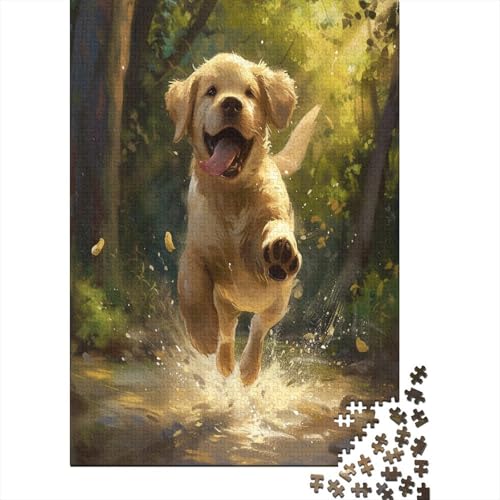 Golden Retriever Puzzle 1000 Teile Erwachsene Puzzles Für Erwachsene Klassische Puzzles 1000 Teile Erwachsene Puzzlespiel Schwer Pädagogisches Spielzeug Erwachsene Kinder Puzzel 1000pcs (75x50cm) von HMRKOEPGX