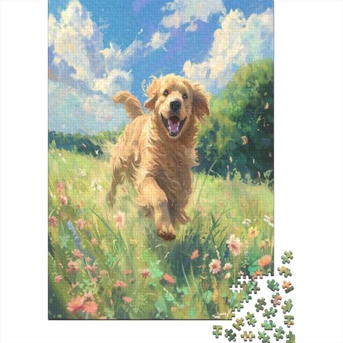 Golden Retriever Puzzle 1000 Teile Puzzle Für Erwachsene Und Kinder Ab 14 Jahren,Puzzlespiel Erwachsenen Puzzlespiel Puzzel 1000pcs (75x50cm) von HMRKOEPGX