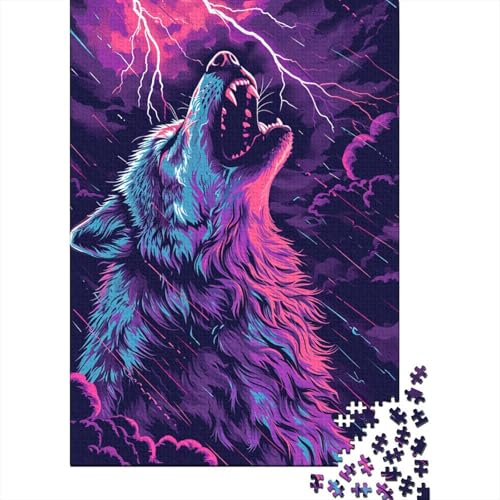 Wolf Puzzle 1000 Teile - Puzzle Für Erwachsene, Puzzle, Puzzlespiel Erwachsenen Puzzlespiel Puzzel 1000pcs (75x50cm) von HMRKOEPGX