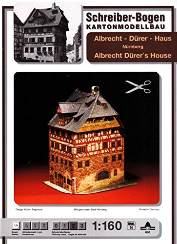 Aue-Verlag 11 x 9 x 14 cm Albrecht Dürer 's House Nürnberg Model Kit von HMV HAMBURGER MODELLBAUBOGEN VERLAG