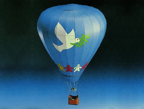 Aue-Verlag 23 x 23 x 33 cm Modellbausatz Peace Balloon von HMV HAMBURGER MODELLBAUBOGEN VERLAG