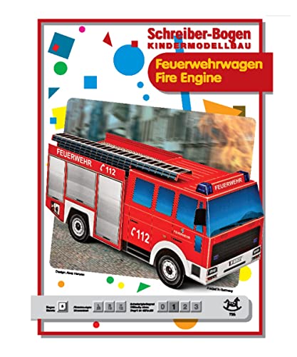 Aue-Verlag 26 x 10 x 12 cm FIRE Engine Modell Kit von HMV HAMBURGER MODELLBAUBOGEN VERLAG