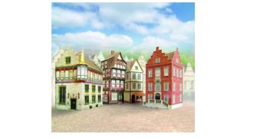 Aue-Verlag 6 x 6 x 9 cm Old Town Halls Modell Kit (4-teilig) von HMV HAMBURGER MODELLBAUBOGEN VERLAG