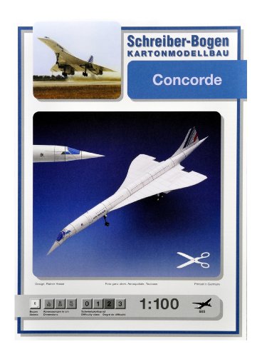 Aue-Verlag Concorde Flugzeugmodellbausatz von HMV HAMBURGER MODELLBAUBOGEN VERLAG