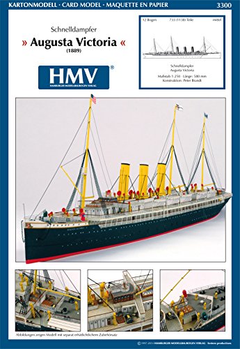 3300 Kartonmodell Schnelldampfer Augusta Victoria von HMV HAMBURGER MODELLBAUBOGEN VERLAG