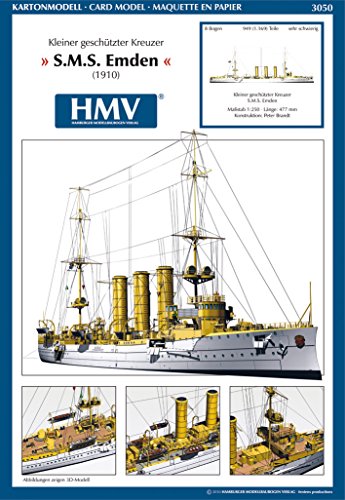 HMV 3050 Kartonmodell Kleiner Kreuzer SMS Emden von HMV HAMBURGER MODELLBAUBOGEN VERLAG