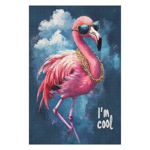 1000 Piece Jigsaw Puzzle | Christmas Jigsaw Puzzle | Sustainable Jigsaw Puzzle for Adults | Premium 100% Recycled Board | Great Gift for Adults |Flamingo(26 * 38cm) von HNBDE