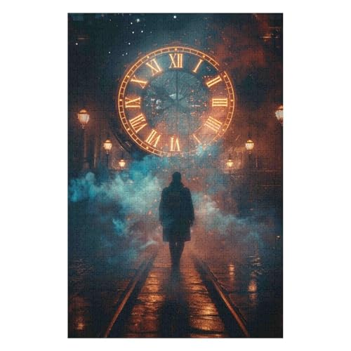 1000 Piece Jigsaw Puzzle | Christmas Jigsaw Puzzle | Sustainable Jigsaw Puzzle for Adults | Premium 100% Recycled Board | Great Gift for Adults |Time Clock(38 * 52cm) von HNBDE