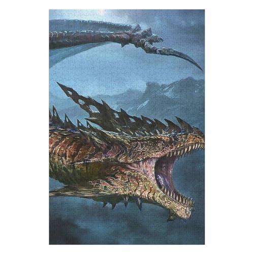 1000 Piece Jigsaw Puzzle for Adults-Puzzles 1000 Pieces for Teenagers Gifts -Cardboard Puzzles- Relax Puzzles Games-Brain Teaser Puzzle -Flying Dragon 38 * 52cm von HNBDE