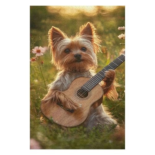 1000 Piece Jigsaw Puzzles for Adults,Yorkshire Terrier,DIY Toys Relax Puzzles Games Impossible Puzzles Games Gift Multi Colour Educational Games 1000pcs(26 * 38cm) von HNBDE