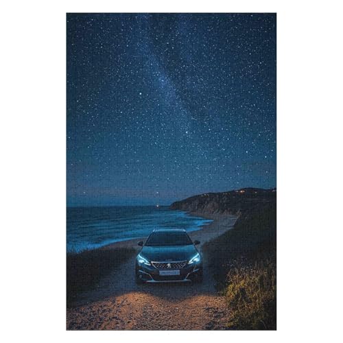 1000 Piece Jigsaw Puzzles for Adults | Seaside Starry Sky | Family Fun Jigsaws Puzzles 1000 Pieces for Adults(26 * 38cm) von HNBDE