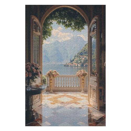 1000 Piece Puzzle for Adults 1000 Pieces Puzzle Jigsaw Puzzles Lovers Village, Lake Como Educational Games Relax Puzzles Games Impossible Puzzles Games Gift 1000pcs(38 * 52cm) von HNBDE